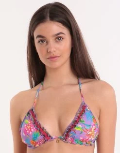 Banana Moon Morango Forto Tri Bikini Top - Lilac
