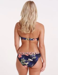 Desert Bloom Mid Bikini Bottom - Indigo -Fashionable Swimwear Store 0198588 6