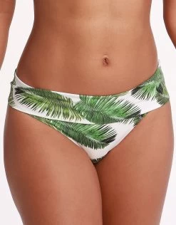 Melissa Odabash Brussels Fold Bikini Bottom - White Palm