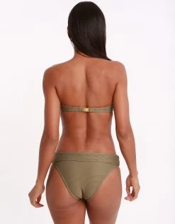 Venice Fold Over Bikini Bottom - Khaki -Fashionable Swimwear Store 0204000 7