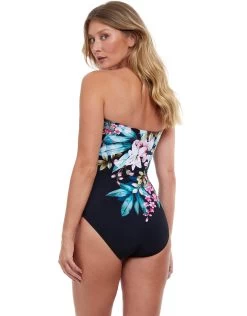 Dusk Bloom Bandeau Swimsuit - Floral -Fashionable Swimwear Store 22DB070 018 B