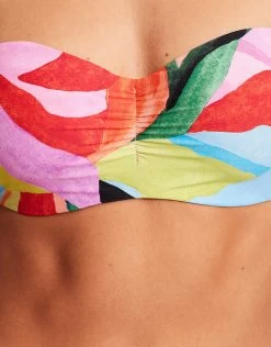 Seafolly Tropfest Bustier Bandeau Bikini Top -Fashionable Swimwear Store 30574 978 Aquamarine 40305 978 Aquamarine 6