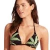 Seafolly Palm Paradise Slide Tri Bikini Top - Black 2 Seafolly Palm Paradise Slide Tri Bikini Top - Black -Fashionable Swimwear Store 31298 028 Black 60240 028 Black crop