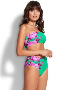 Seafolly Full Bloom Tube Bikini Top - Jade -Fashionable Swimwear Store 31319 932 Jade 40646 932 Jade 4