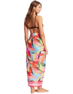 Seafolly Tropfest Pareo -Fashionable Swimwear Store 31394 978 Aquamarine 54744 SG Aquamarine 4