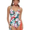 Melania Underwired Crossover Swimsuit - Floral Multi -Fashionable Swimwear Store 316 02 ALISON 700 02 CRISPA