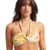 Seafolly Castaway Halter Bandeau Bikini Top - Tuscan Sunset -Fashionable Swimwear Store 33816 98 0TuscanSuns 44320 980 TuscanSuns 3 TOP