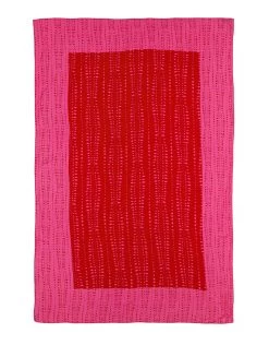 Malika Printed Sarong - Red -Fashionable Swimwear Store 414 751 035 flat