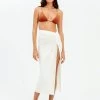 Karen Midi Skirt - Off White -Fashionable Swimwear Store 458 412 003 FRONT