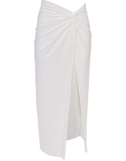 Karen Midi Skirt - Off White -Fashionable Swimwear Store 458 412 003 GHOST