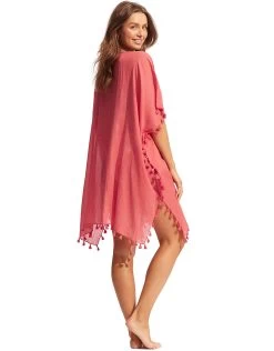 Seafolly Amnesia Kaftan - Sun Kissed Coral -Fashionable Swimwear Store 52162 SunkissedCoral 2902