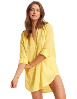 Seafolly Boyfriend Beach Shirt - Lemon