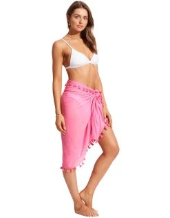 Seafolly Cotton Gauze Sarong - Pink