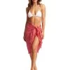 Seafolly Cotton Gauze Sarong - Sun Kissed Coral -Fashionable Swimwear Store 52965 SG Sunkissed Coral 2826