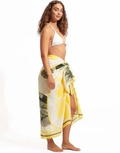 Seafolly Lemoncello Pareo - Lemoncello -Fashionable Swimwear Store 54766 SG Lemon 2