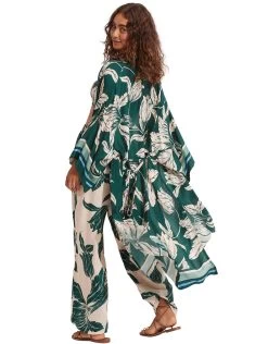 Seafolly Fleur De Bloom Kimono - Evergreen -Fashionable Swimwear Store 54782 JA Evergreen 54781 PA Evergreen 7