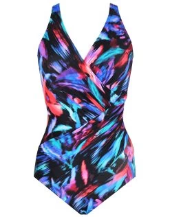 Miraclesuit Fuego Flora Oceanus Swimsuit - Black Floral -Fashionable Swimwear Store 6552988 FuegoFlora Oceanus BLM FI F