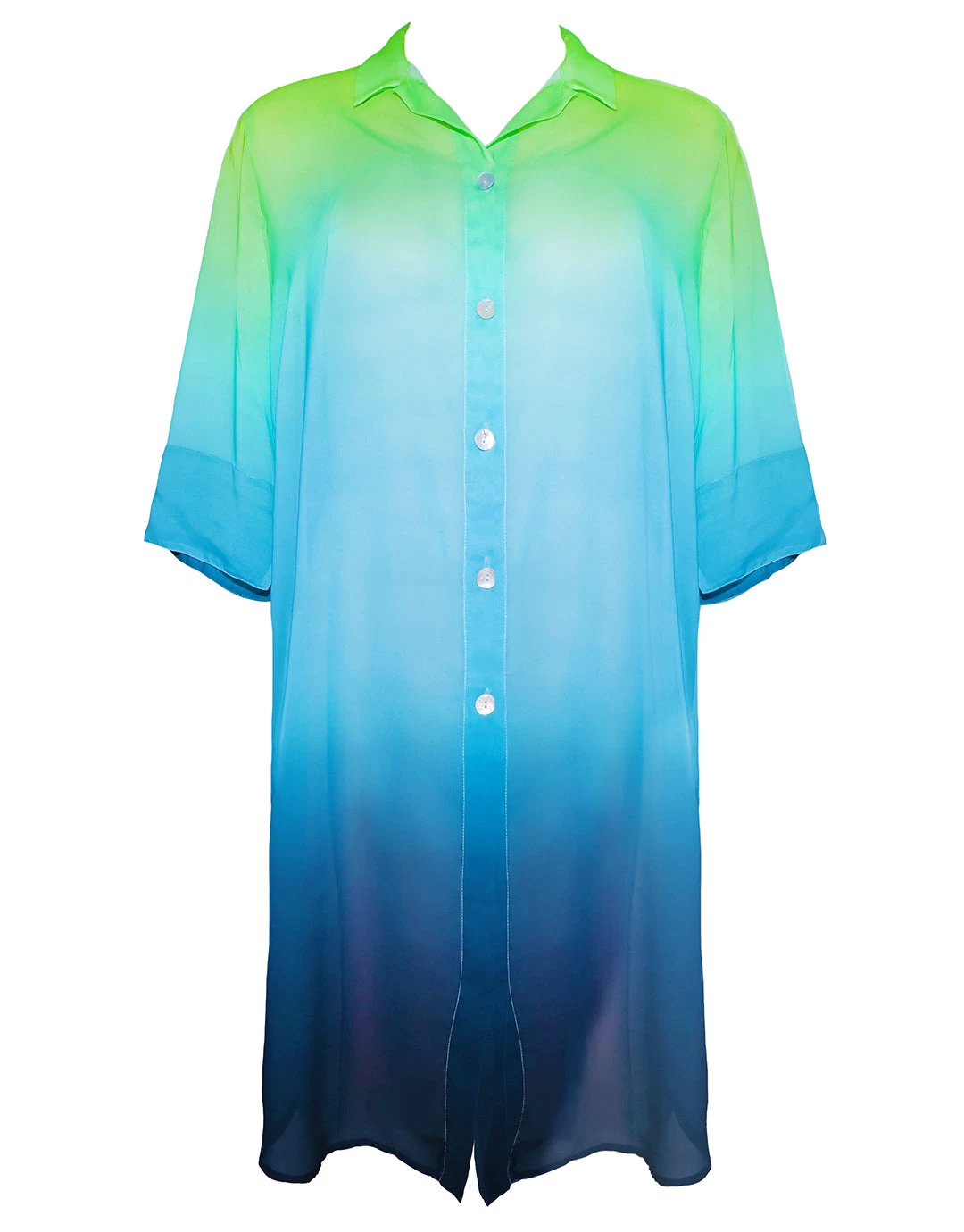 Brasil Beach Shirt - Turquoise Ombre 3 Brasil Beach Shirt - Turquoise Ombre