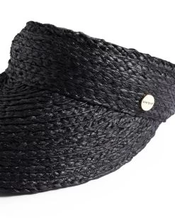 Seafolly Raffia Visor -Black -Fashionable Swimwear Store 71802 HT Black 3