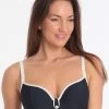 MARIE JO Brigitte Heart Shape Padded Bikini Top - Blue Noir -Fashionable Swimwear Store 72316 MJ 1