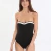 Classique Bandeau One Piece - Black White