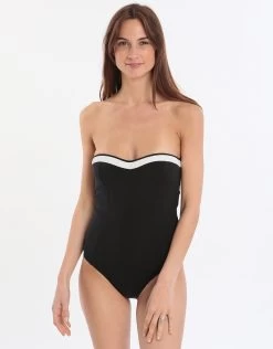 Classique Bandeau One Piece - Black White