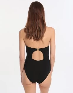 Classique Bandeau One Piece - Black White -Fashionable Swimwear Store 72938 Jets 4