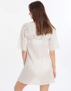 Beachwear Kaftan - White -Fashionable Swimwear Store 73368 Iconique 4