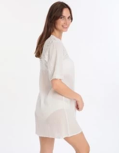 Beachwear Kaftan - White -Fashionable Swimwear Store 73368 Iconique 5