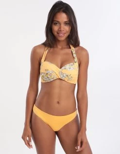 Seafolly Mid Summer Brazilian Bikini Bottom - Buttercup -Fashionable Swimwear Store 75762 SF 1
