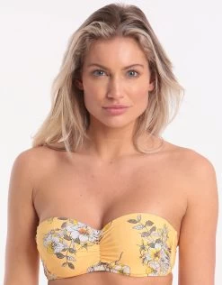 Seafolly Mid Summer Bustier Bandeau Bikini Top - Buttercup
