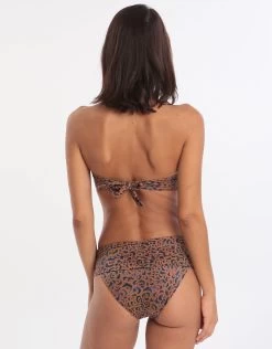 Anna Twist Bandeau Bikini Top - Animal Luxe -Fashionable Swimwear Store 76261 JS 5
