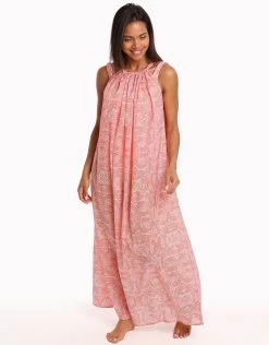 Malika Cotton Maxi Beach Dress - Print -Fashionable Swimwear Store 76596 P 1 2