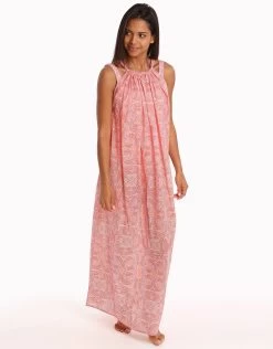 Malika Cotton Maxi Beach Dress - Print -Fashionable Swimwear Store 76596 P 1 3
