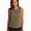 Seafolly Active Lace Up Singlet Top - Dark Olive