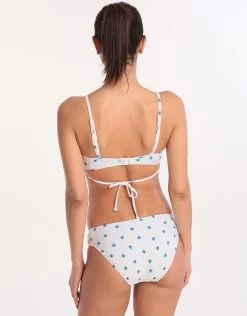 Seafolly Sunflower Border Ruched Size Retro Bikini Bottom - Electric Blue -Fashionable Swimwear Store 76752 SF 6