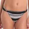 Amalfi Trim Banded Bikini Bottom - Black -Fashionable Swimwear Store 77092 MT 1