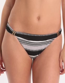 Amalfi Trim Banded Bikini Bottom - Black