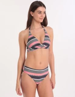 Amalfi D/DD Wrap Tri Bikini Top - Charcoal -Fashionable Swimwear Store 77093 MT 3