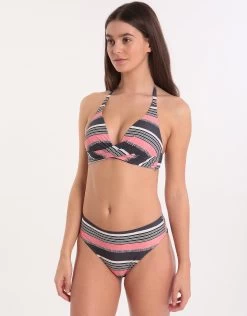 Amalfi D/DD Wrap Tri Bikini Top - Charcoal -Fashionable Swimwear Store 77093 MT 5