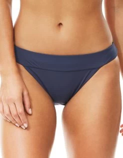 Contours Wide Banded Bikini Bottom - Charcoal