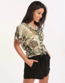 Banana Moon Frezia Malika Tie Front Shirt - Natural