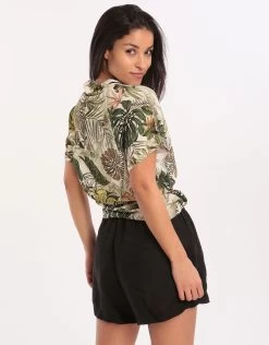 Banana Moon Frezia Malika Tie Front Shirt - Natural 9 Banana Moon Frezia Malika Tie Front Shirt - Natural -Fashionable Swimwear Store 77570 BM 4