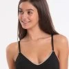 Banana Moon Couture Crochet Plago Bralette Bikini Top - Black