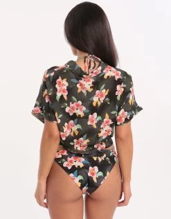 Banana Moon Botalica Kaimi Cropped Shirt - Black -Fashionable Swimwear Store 77636 BM 4