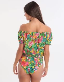 Banana Moon Tropivoil Binky Off The Shoulder Top - Blue -Fashionable Swimwear Store 77647 BM 5