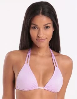 Seafolly Shine On Slide Tri Bikini Top - Lilac