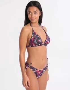 Graffiti Queen Triangle Halter Bikini Top - Purple Multi -Fashionable Swimwear Store 78320 WSN 3