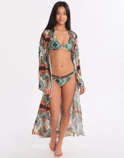 Borneo Kaftan - Green Multi