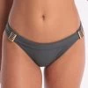 Banded Bikini Bottom - Anthracite -Fashionable Swimwear Store 78378 WSN 1